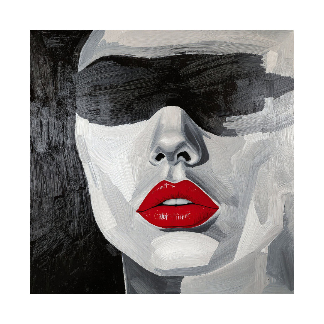 Original Woman Face Oil Painting – Textured Abstract Canvas Wall Art (2026-001-03)