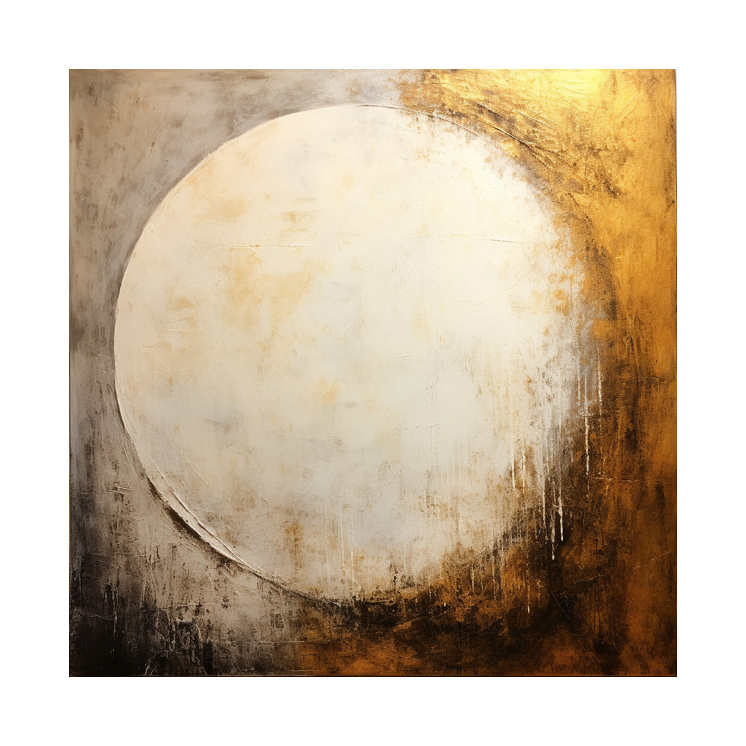 Textured Black and Gold Oil Painting on Canvas: Abstract Modern Art (KT1681)